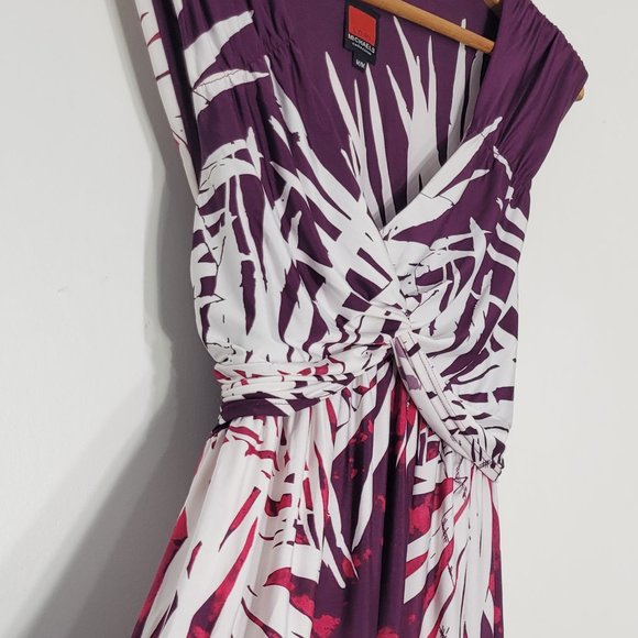 Lori Michaels Collection Women's Multicolor Splash Sleeveless Sheath Midi Dress - Picture 4 of 12